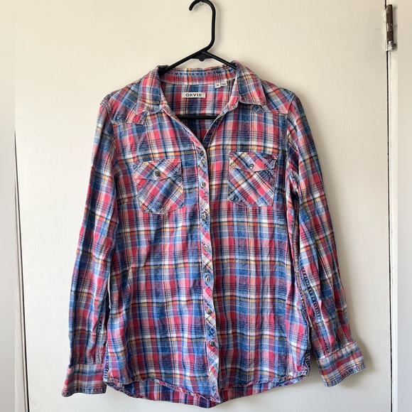 Orvis Tops - Orvis The Perfect Flannel Shirt Women’s Button Down Plaid Medium